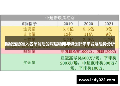 揭秘足协准入名单背后的深层动向与俱乐部未来发展趋势分析